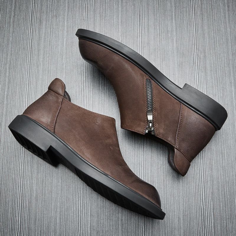 Herren-Chelsea-Stiefel aus Rindsleder, weiche Sohle