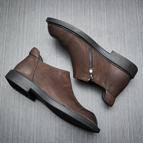 Herren-Chelsea-Stiefel aus Rindsleder, weiche Sohle