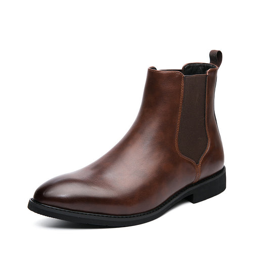Gefütterte Chelsea-Stiefel für Herren, Kunstleder