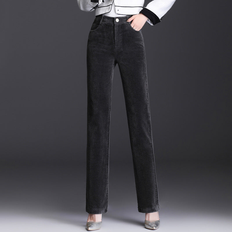 Kord-Freizeithose, gerade geschnitten, für Damen