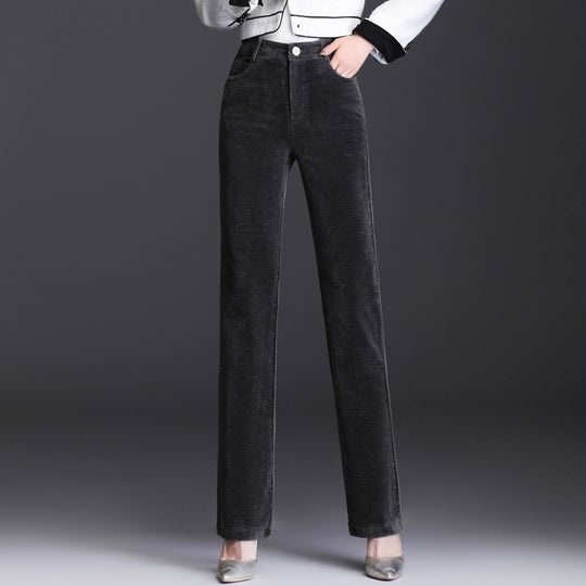 Kord-Freizeithose, gerade geschnitten, für Damen