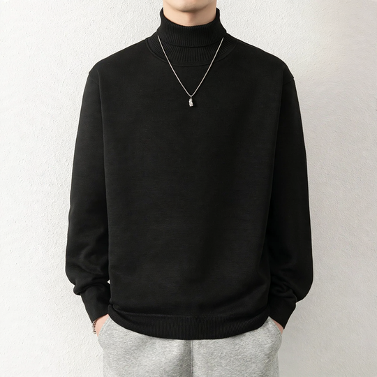 Herren-Rollkragenpullover, gefüttert, Winter