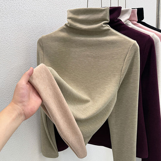 Damen-Rollkragenpullover aus Wollmischgewebe