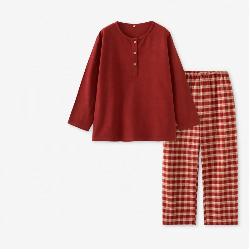Winter-Pyjama-Set aus angerauter Baumwolle für Paare