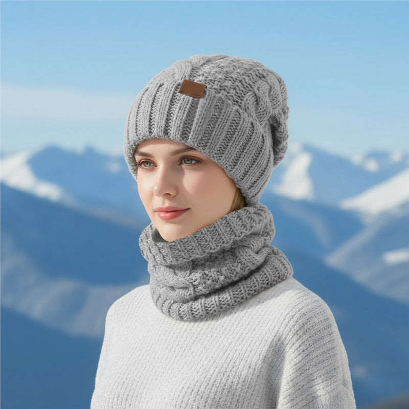 Winter-Set: Strickmütze und Schal