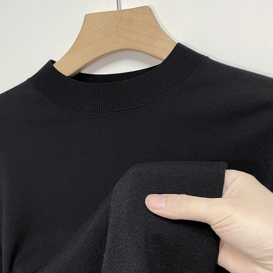Maschinenwaschbares Langarm-Shirt aus Schurwolle