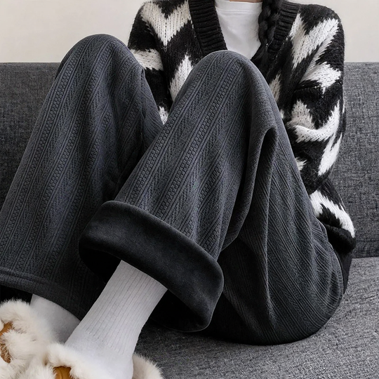 Damen-Cordhose, weit geschnitten, leicht