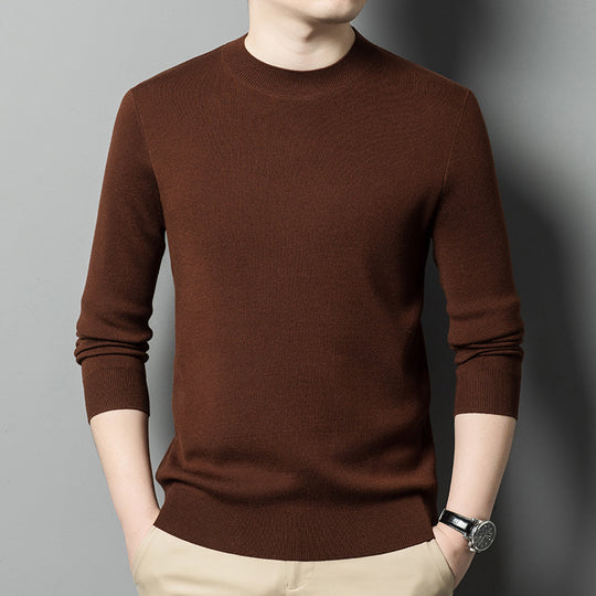 Herren-Wollpullover, Rundhalsausschnitt, maschinenwaschbar