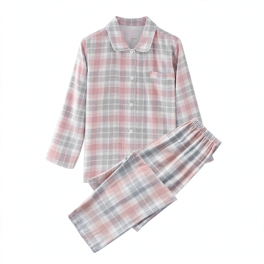 Flanell-Schlafanzug-Set für Damen und Herren