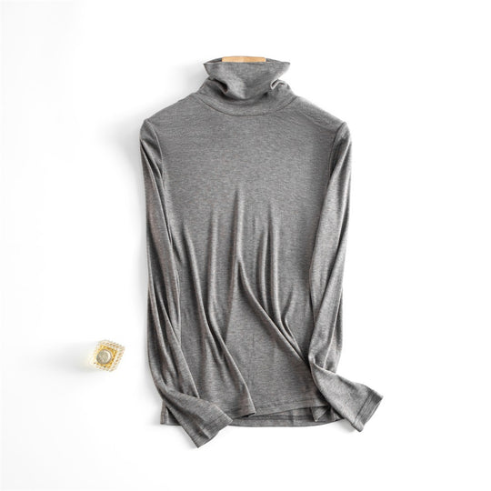 Eleganter Damen-Rollkragenpullover aus Seidenmischung