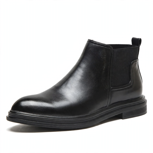 Herren-Chelsea-Stiefel, spitz zulaufend, gefüttert