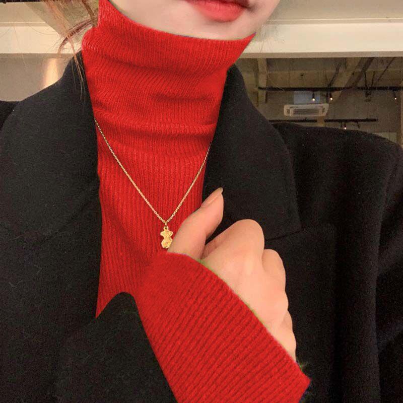 Eleganter Damen-Rollkragenpullover, schmal geschnitten