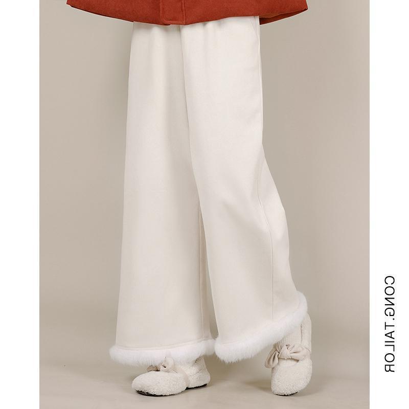 Damen-Cordhose im japanischen Stil, knöchellang