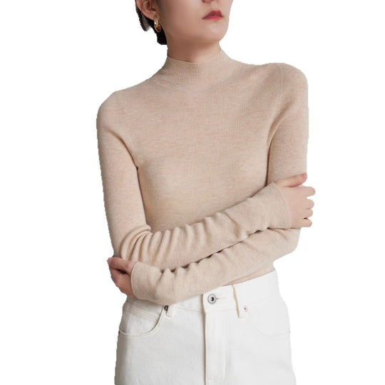 Eleganter Damen-Strickpullover mit Stehkragen