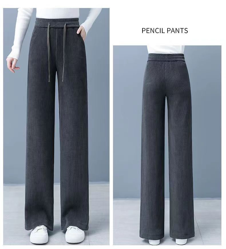 Damen-Cordhose, gefüttert, weit geschnitten