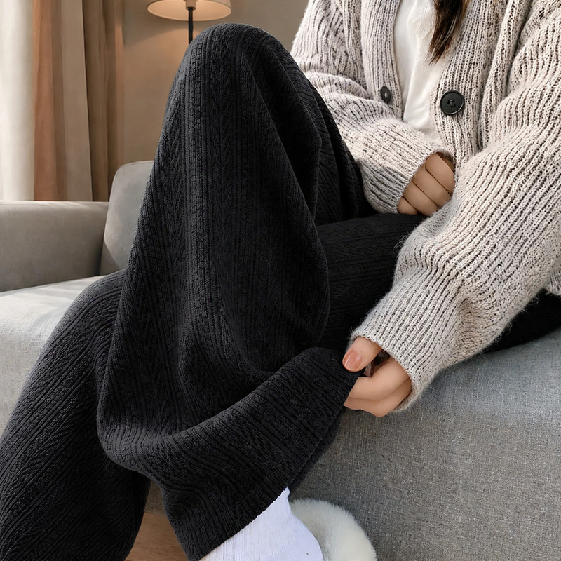 Damen-Cordhose, weit geschnitten