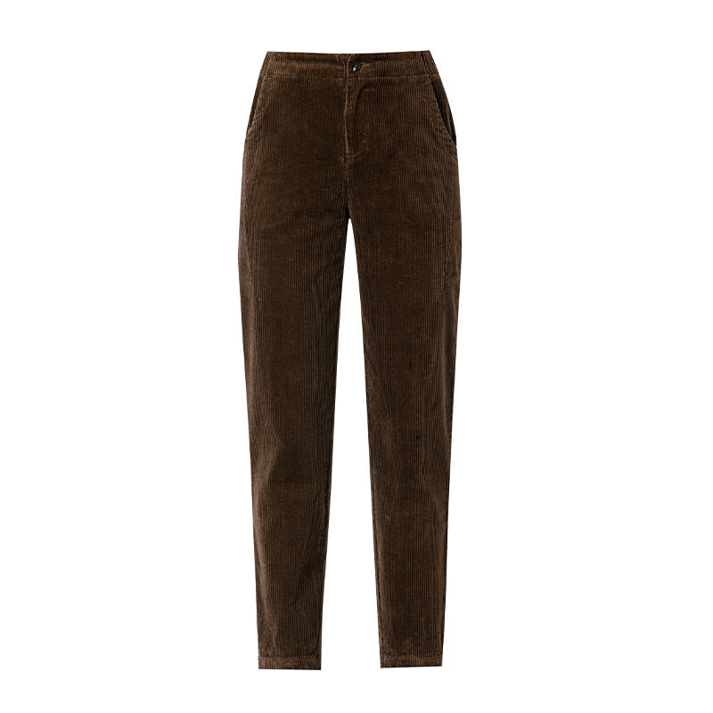 Damen-Cordhose, lockerer Schnitt, 7/8-Länge