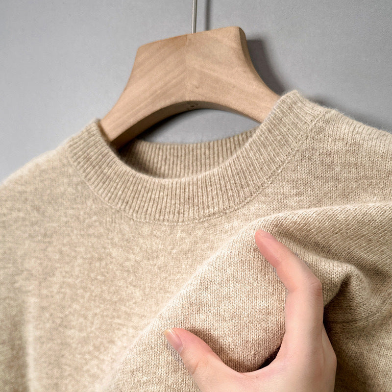 Herren-Pullover mit Stehkragen, aus Wolle