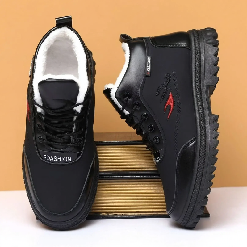 Gefütterte Herren-Stiefeletten, wasserabweisend, warm