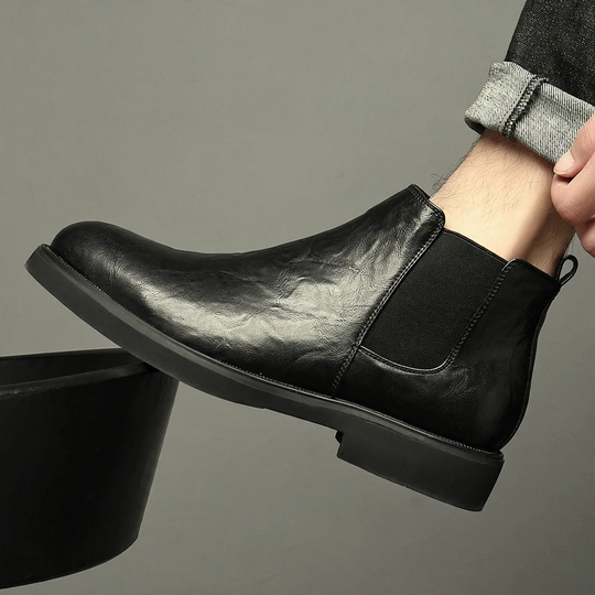 Moderne Herren-Chelsea-Boots mit seitlichem Reißverschluss