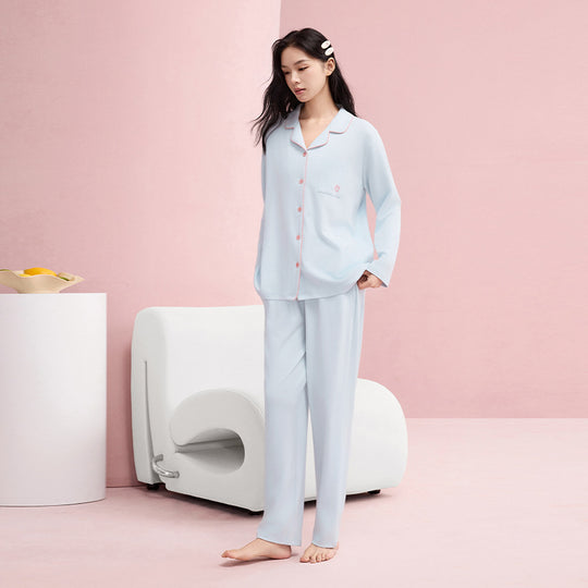 Damen-Pyjama-Set aus angerauter Baumwolle