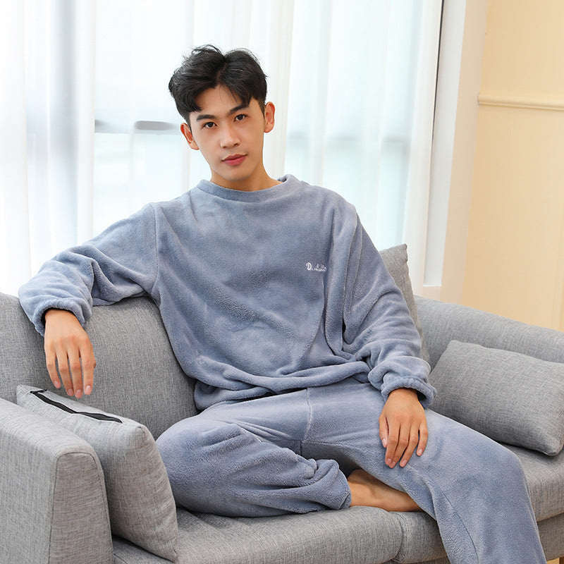 Paar-Pyjama-Set aus dickem Korallenfleece