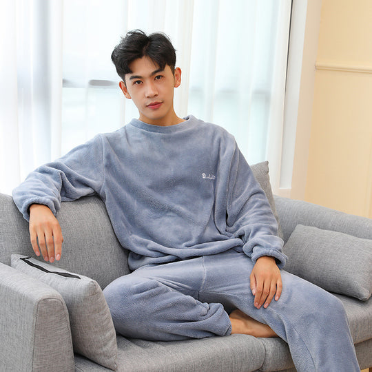 Paar-Pyjama-Set aus dickem Korallenfleece