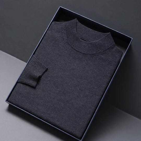 Herren-Wollpullover mit Rollkragen, weich und warm
