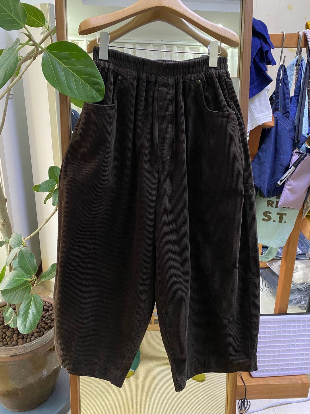 Vintage Kordhose für Damen, lockerer Schnitt, Baumwolle