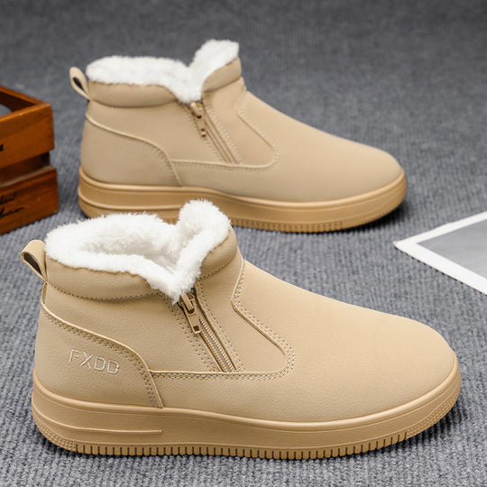 Gefütterte Herren-Winterstiefel, wasserabweisend, Schlupfmodell