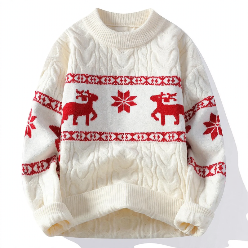 Unisex-Strickpullover mit Fair-Isle-Muster