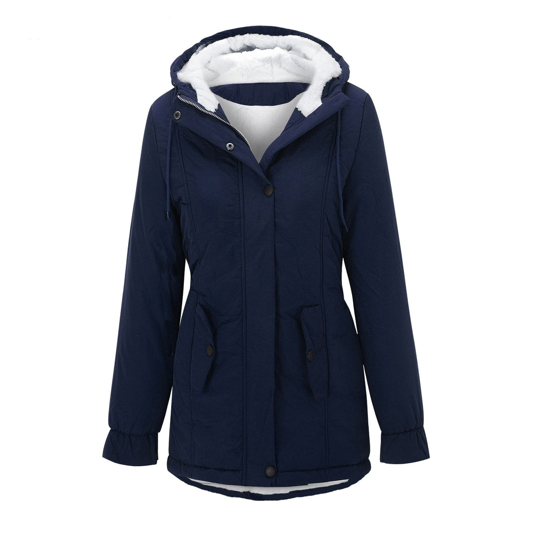 Damen-Parka mit Kapuze und Lammfell-Futter