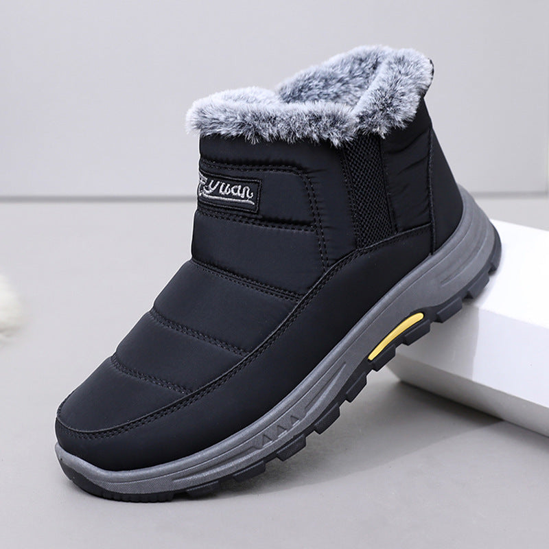Gefütterte Herren-Winterstiefel, mittelhoher Schaft