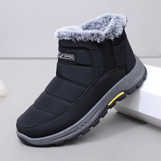 Gefütterte Herren-Winterstiefel, mittelhoher Schaft