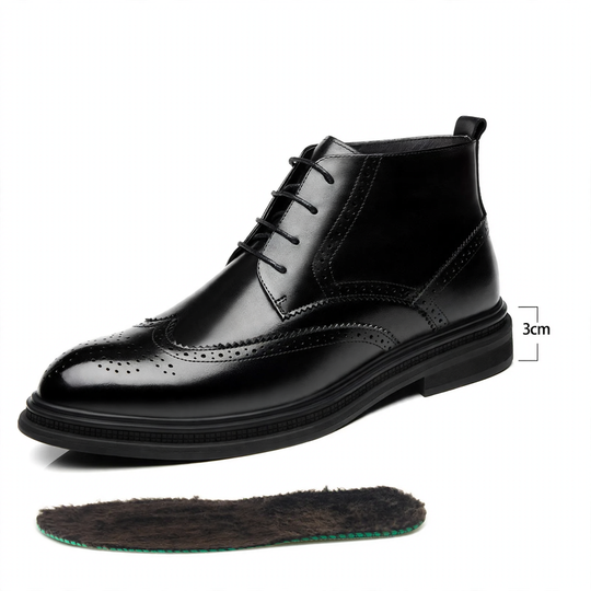 Herren-Chelsea-Boots im Brogue-Stil mit Reißverschluss
