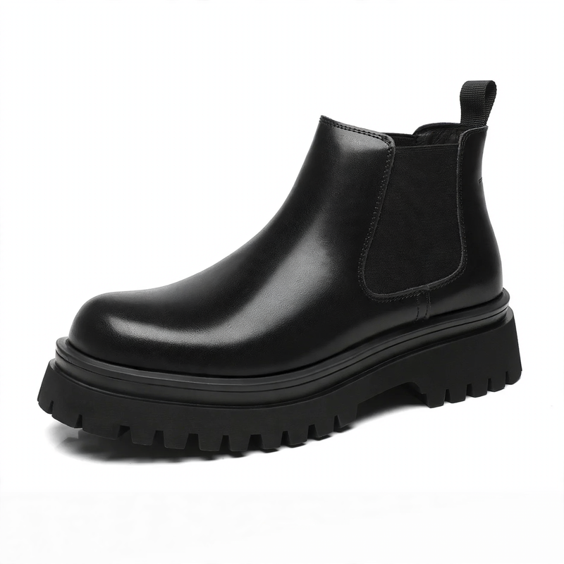 Herren-Plateau-Stiefel mit Innensohlenerhöhung