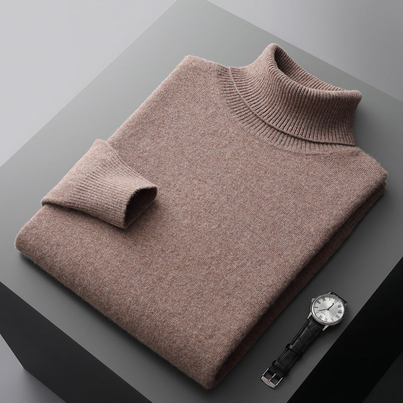 Herren-Wollpullover, Rollkragen, 100% Wolle
