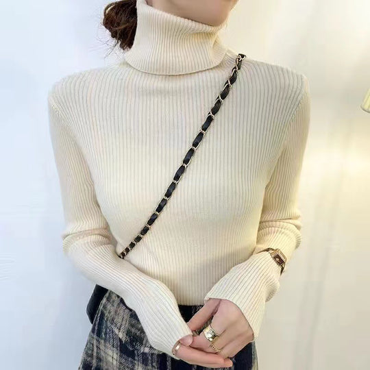 Körpernaher Damen-Rollkragenpullover