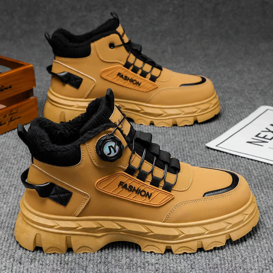 Gefütterte Herren-Martinsstiefel, knöchelhoch, rutschfest