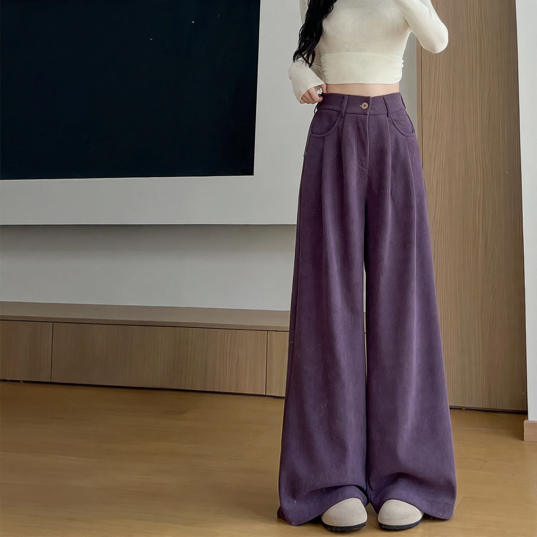 Damen-Cordhose, weit geschnitten, verschiedene Farben