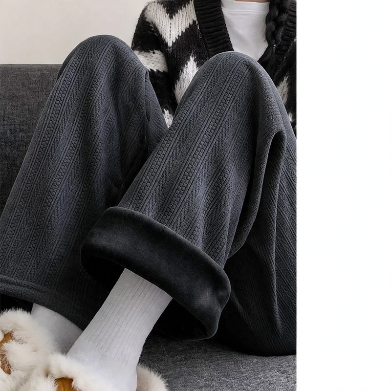 Damen-Cordhose, weit geschnitten