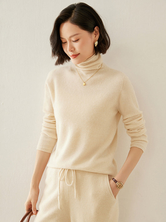 Kaschmir-Pullover mit Rollkragen