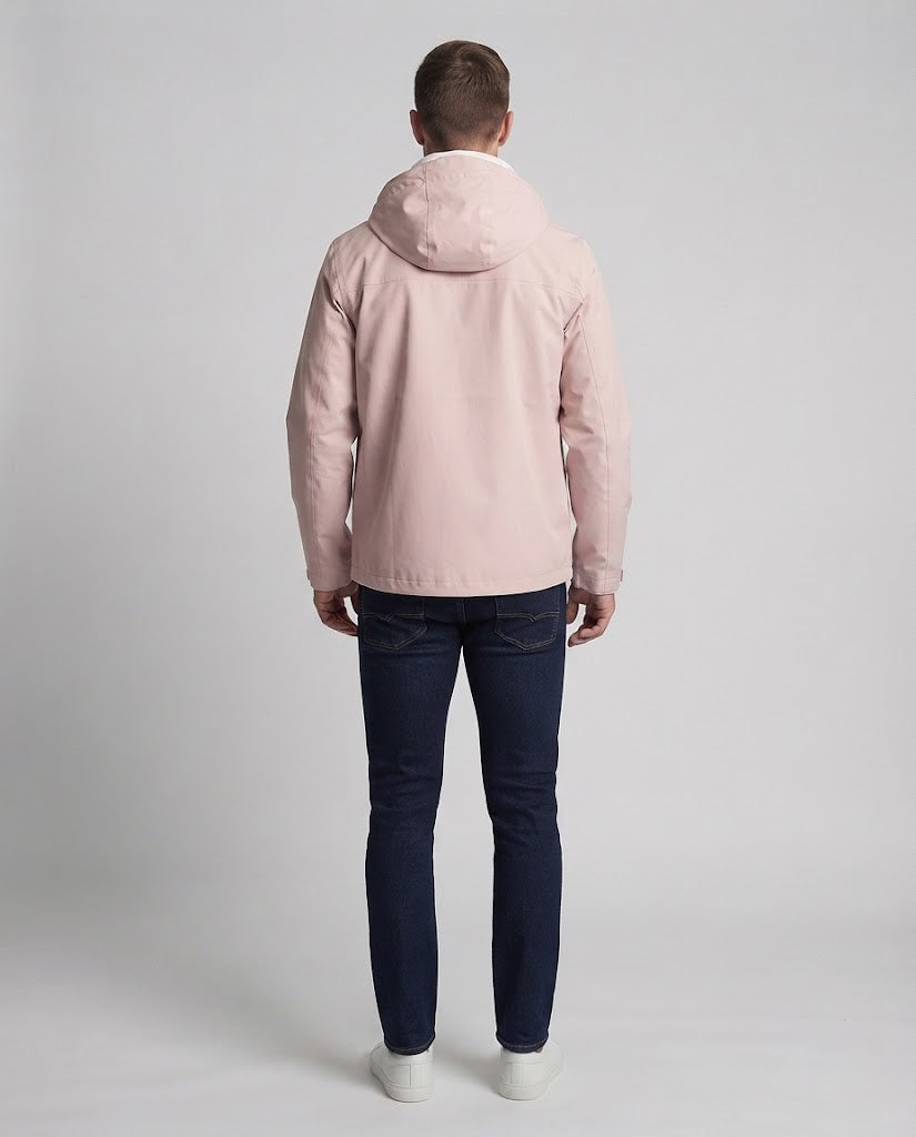 Herren technische Übergangsjacke mit verschweißten Nähten verstellbarer Kapuze und Meshfutter Nord Taschen