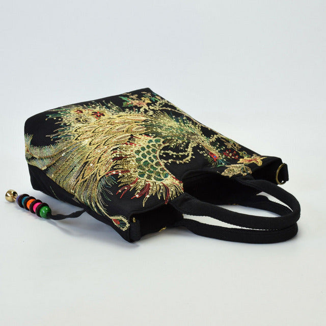 Nord Taschen | Tasche mit Pfauenstickerei