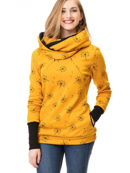 Schwangerschaftspullover Für Stillen Mit Blumenmuster Und Taschen