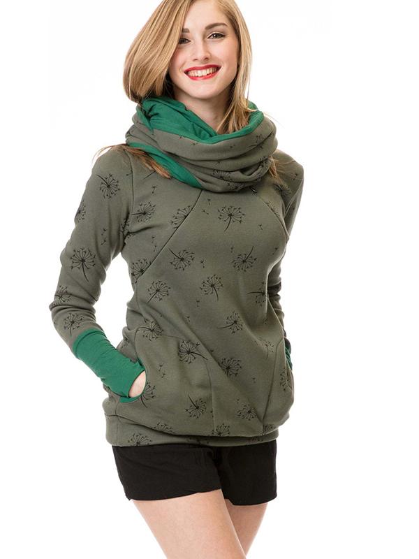Schwangerschaftspullover Für Stillen Mit Blumenmuster Und Taschen