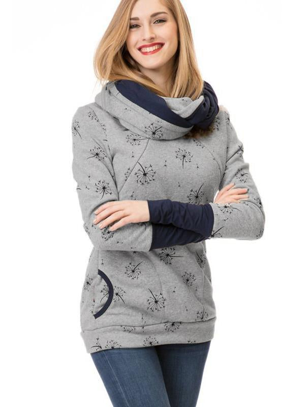 Schwangerschaftspullover Für Stillen Mit Blumenmuster Und Taschen