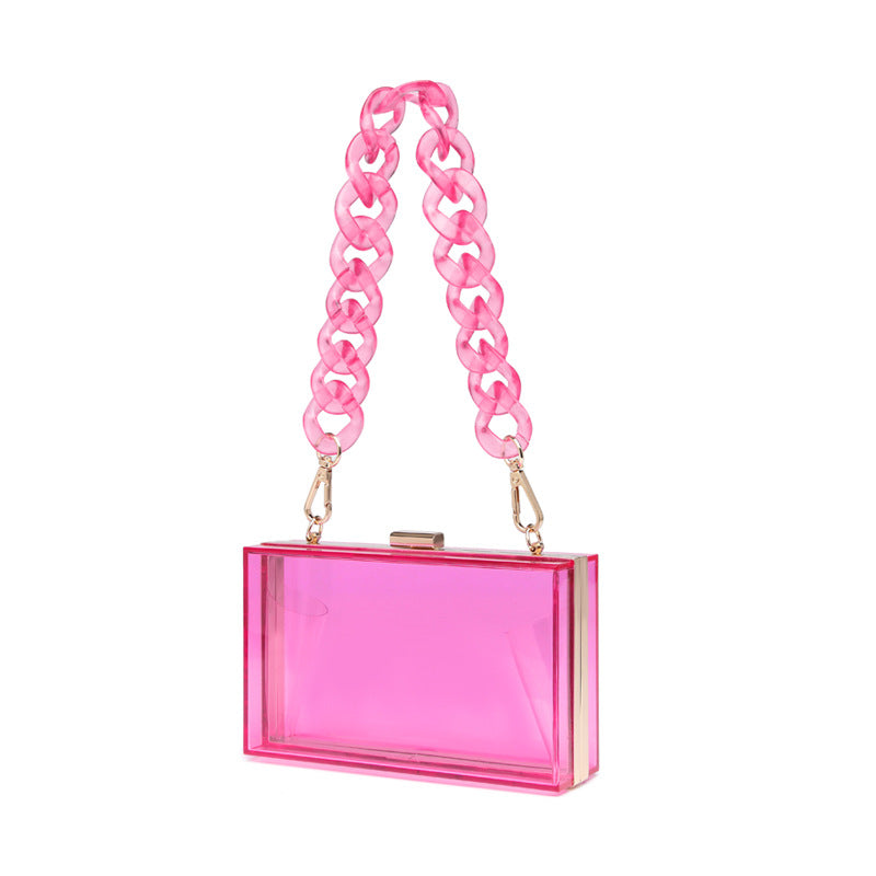 Damen Clutch-Tasche mit dekorativem Kettenriemen Nord Taschen