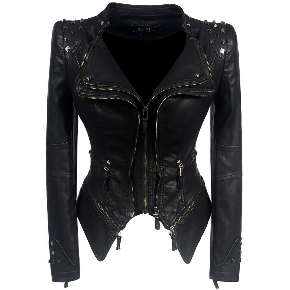 Bikerjacke für Damen Schlanke Passform - Arvani