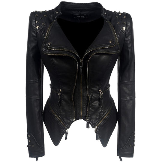 Bikerjacke für Damen Schlanke Passform - Arvani